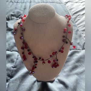 Cherry Red Vines Necklace